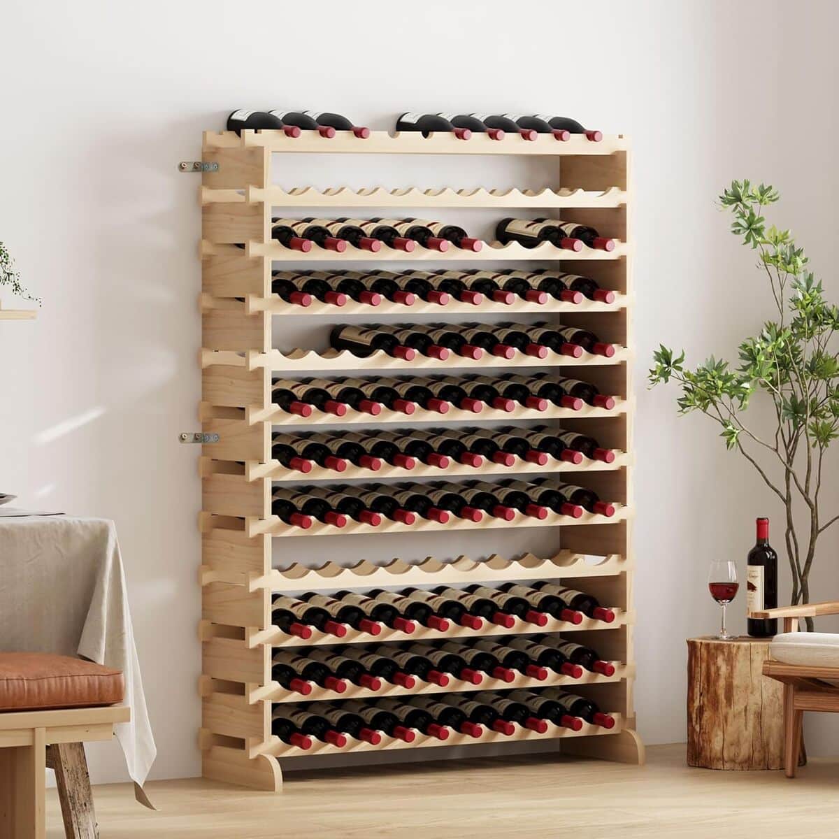 Test SogesHome : casier à vin empilable pour 120 bouteilles en pin