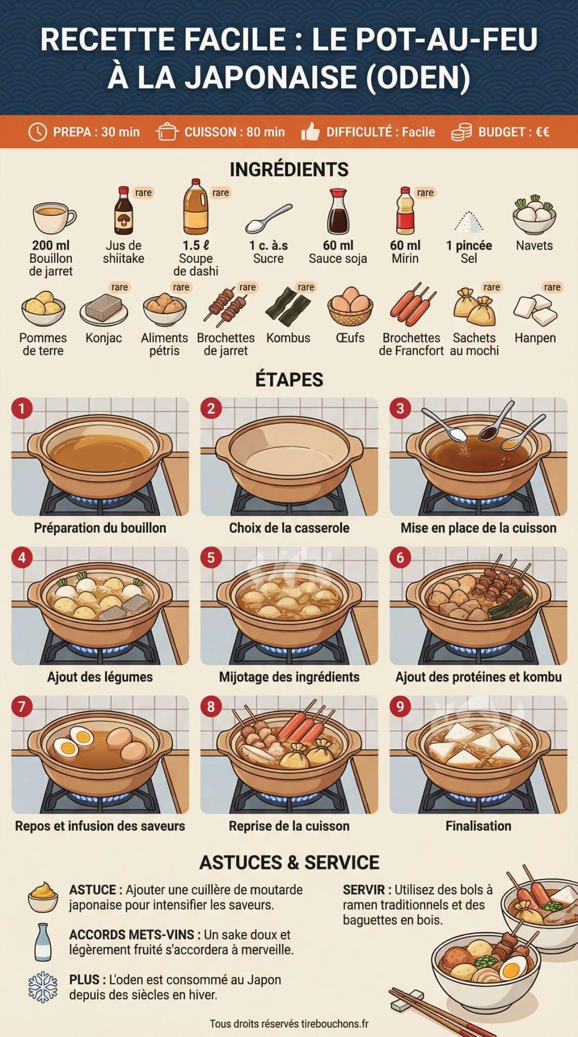 Fiche recette Recette facile : le pot-au-feu &agrave; la japonaise (oden)