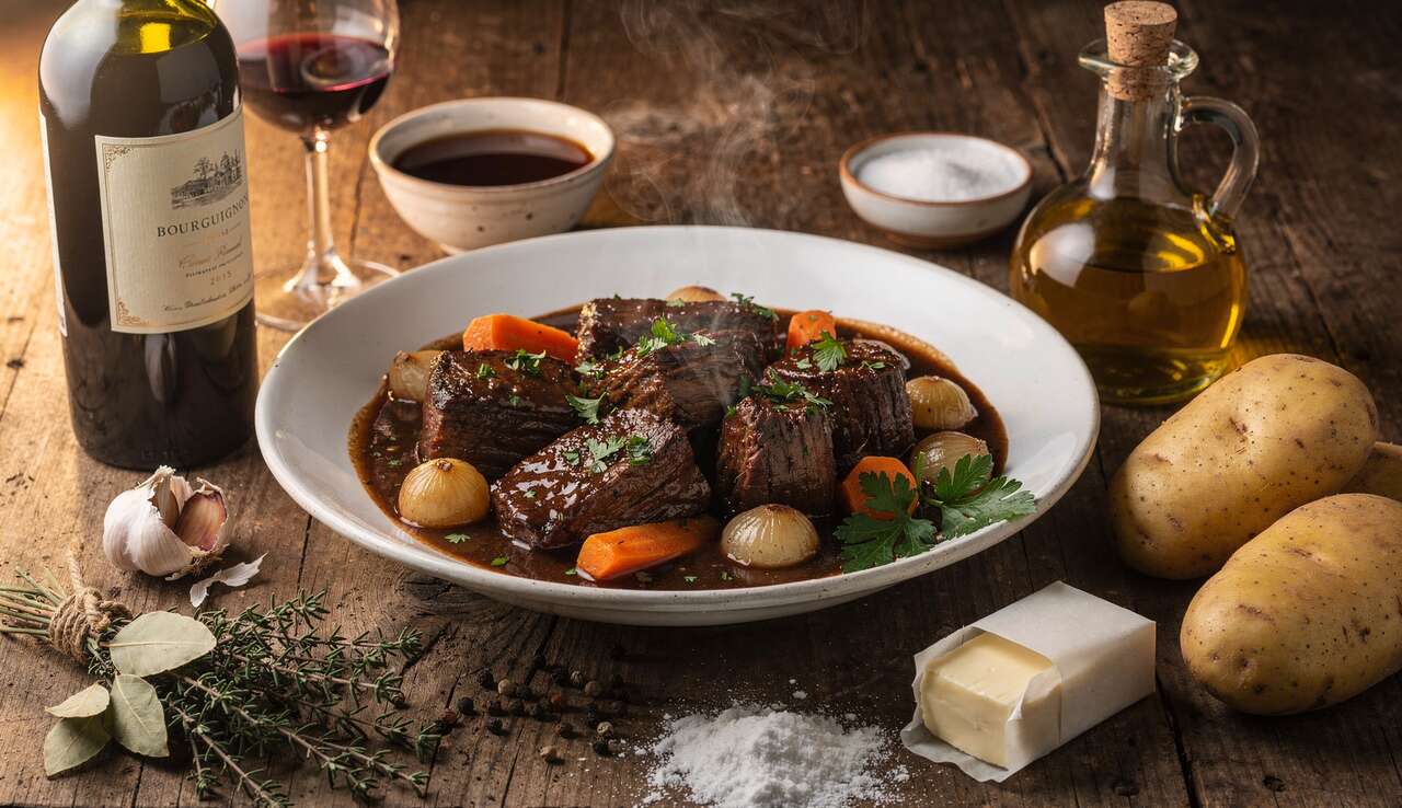 Délices du bœuf Bourguignon