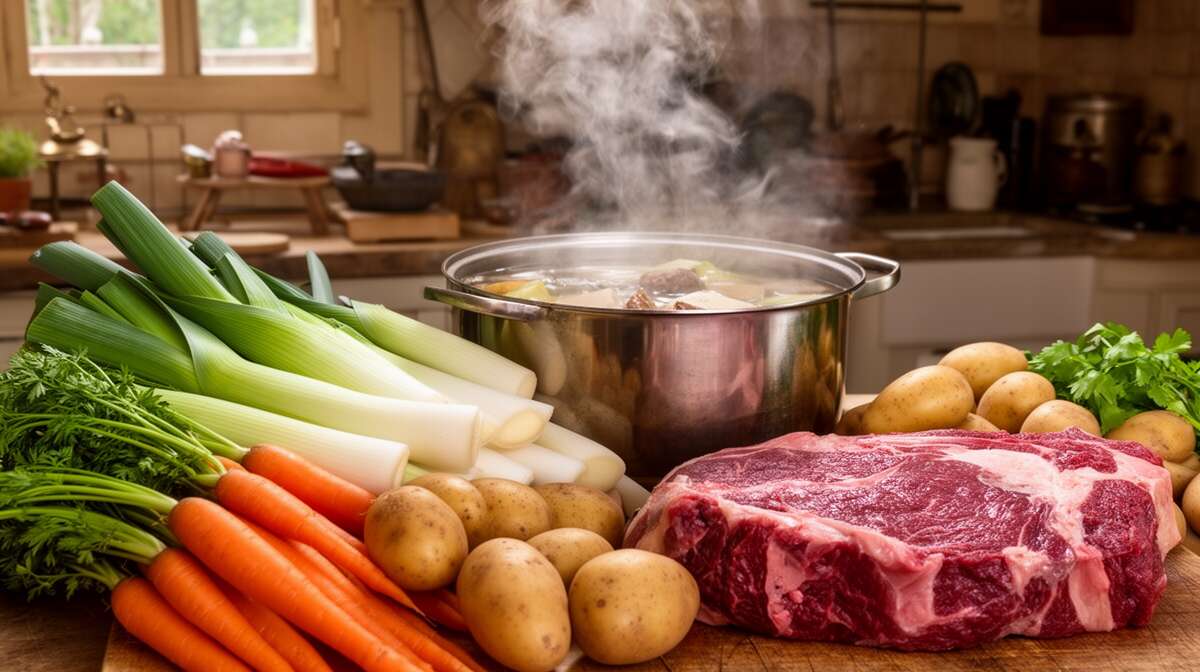Les ingr&eacute;dients essentiels pour un pot-au-feu traditionnel