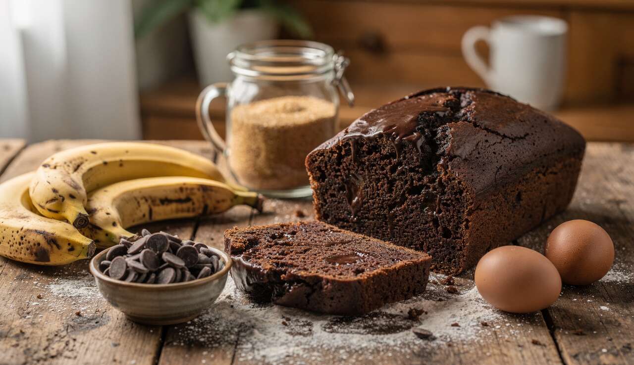 Banana Bread Ultra Moelleux au Chocolat : recette Gourmande