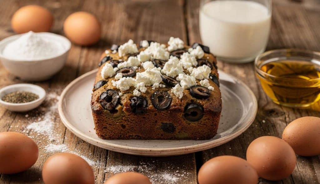 Cake salé olives et feta : recette végétarienne facile