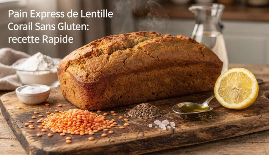 Pain Express de Lentille Corail Sans Gluten : recette Rapide