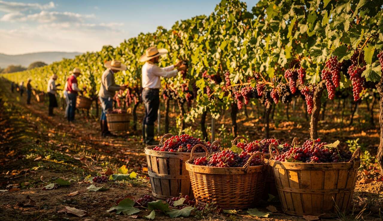 Les vendanges : récolte et sélection des raisins Les vendanges : récolte et sélection des raisins