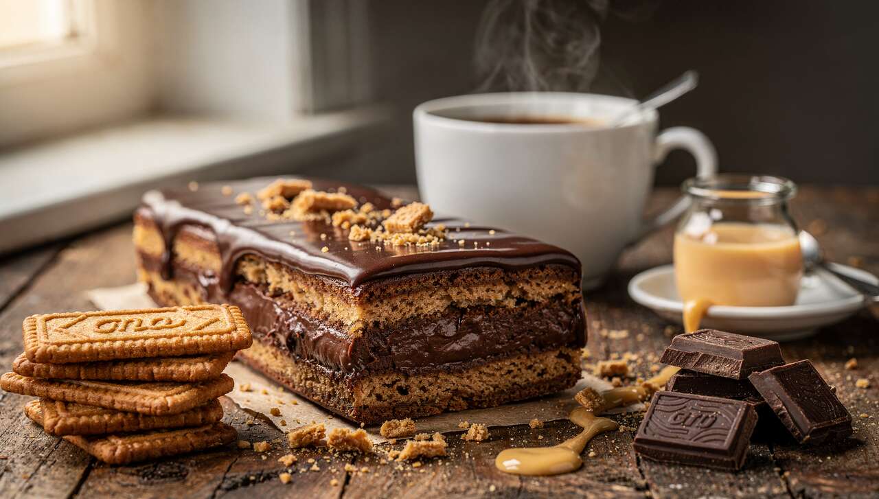 Gâteau sans cuisson : petit beurre chocolat café