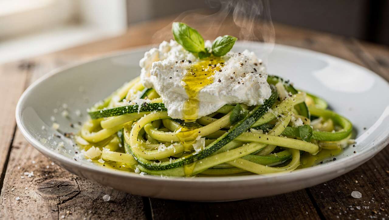 Pâtes aux courgettes et ricotta : recette facile et savoureuse