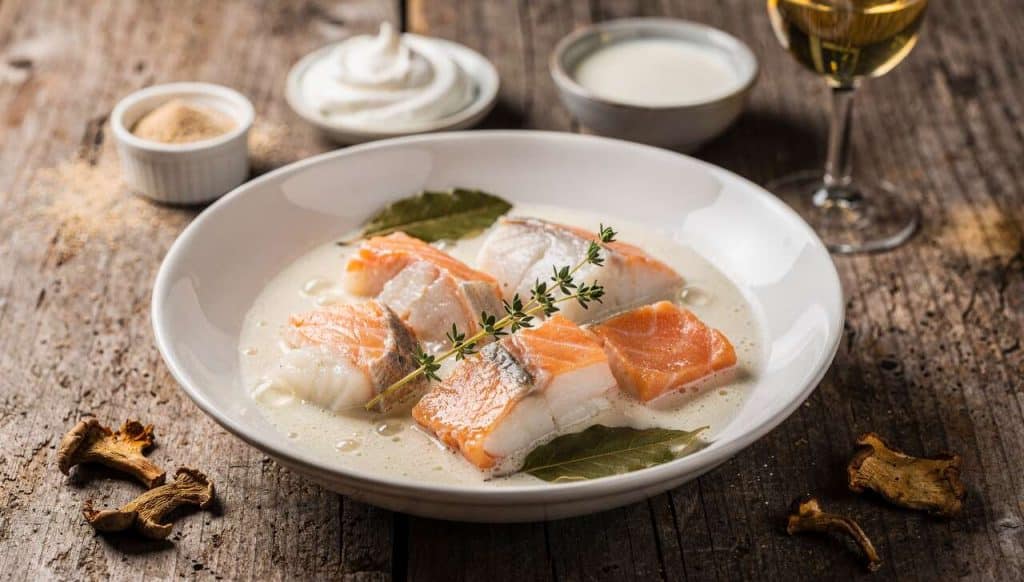 Blanquette de poisson : saumon et cabillaud