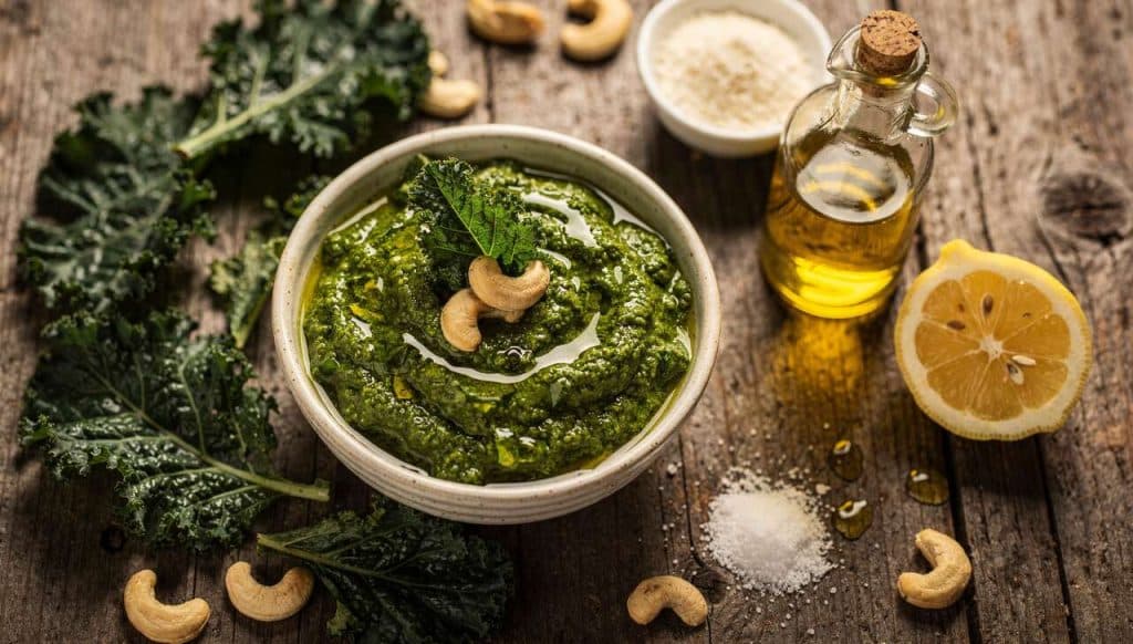 Pesto de chou kale fait maison : recette simple et savoureuse
