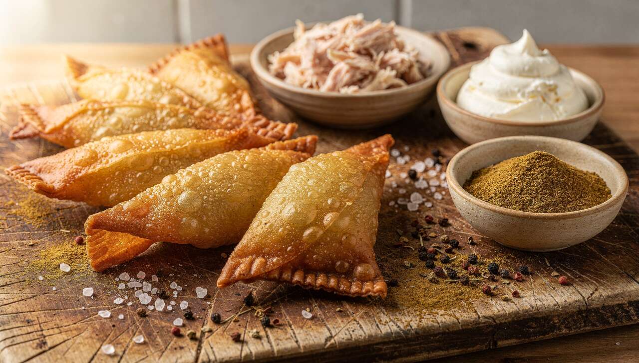 Samoussa au poulet et fromage frais : recette facile et savoureuse