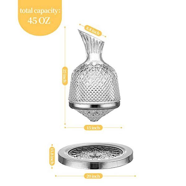 Découvrez notre avis détaillé sur la carafe à vin rotative paysky en cristal : design, performance et qualité pour sublimer votre vin. 