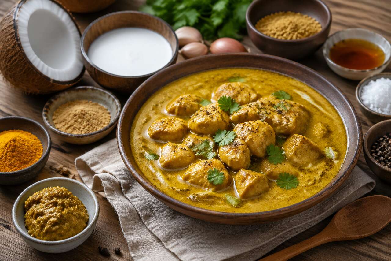 Poulet au curry et lait de coco : recette savoureuse