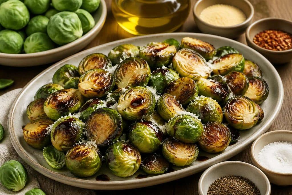 Choux de Bruxelles rôtis : recette facile au four