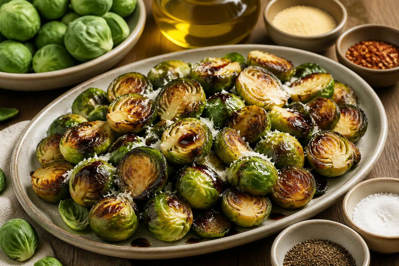 Choux de Bruxelles rôtis : recette facile au four