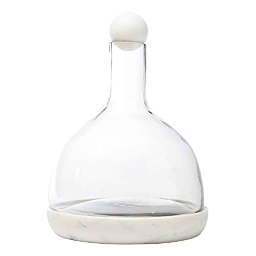 Avis sur la carafe en verre et marbre Santa Barbara Design Studio