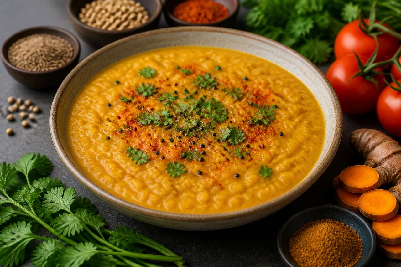 Dahl de lentilles corail au lait de coco : recette savoureuse
