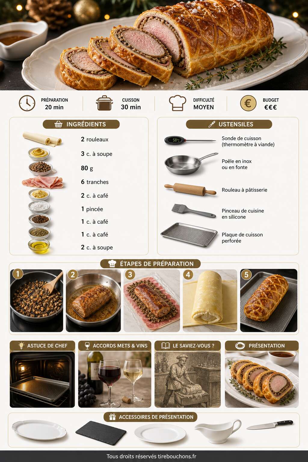 Fiche recette Recette de filet mignon en cro&ucirc;te savoureuse
