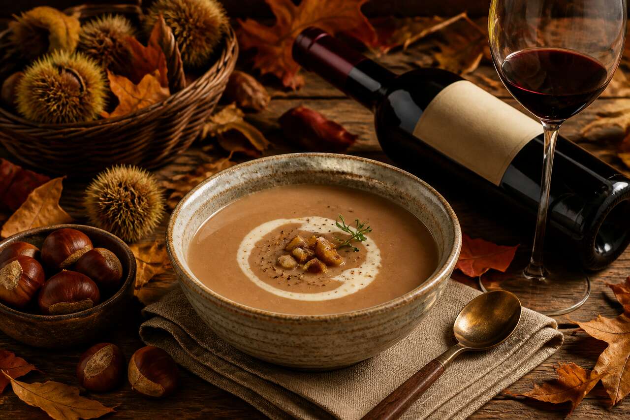Conseils pour servir le vin lors d'un repas avec velouté de marrons Conseils pour servir le vin lors d'un repas avec velouté de marrons