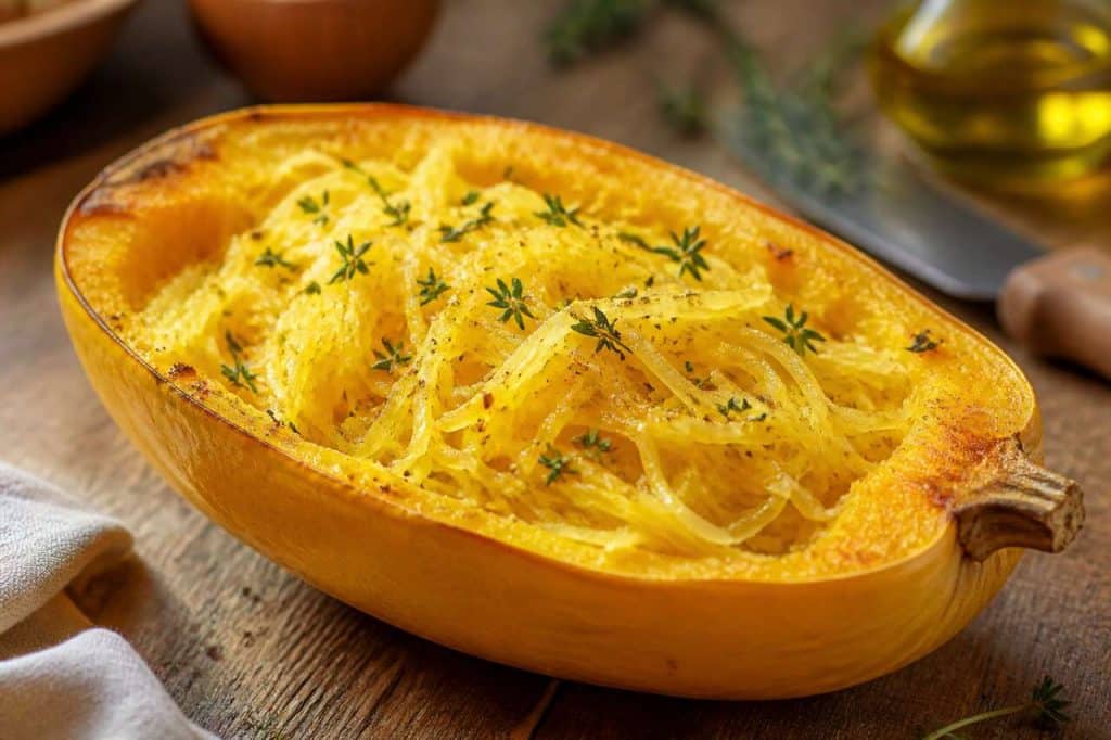 Cuisson parfaite de la courge spaghetti