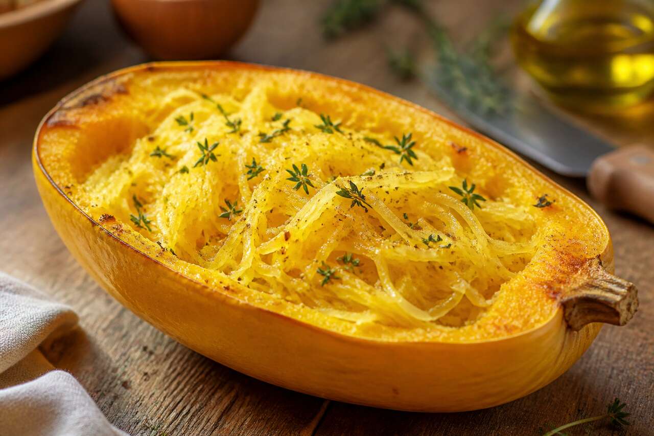 Cuisson parfaite de la courge spaghetti