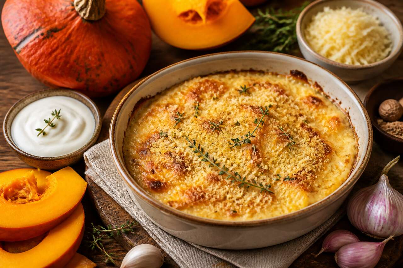 Recette de gratin de potimarron facile et savoureux