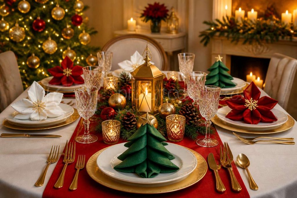 Pliage de serviette : idées créatives pour Noël