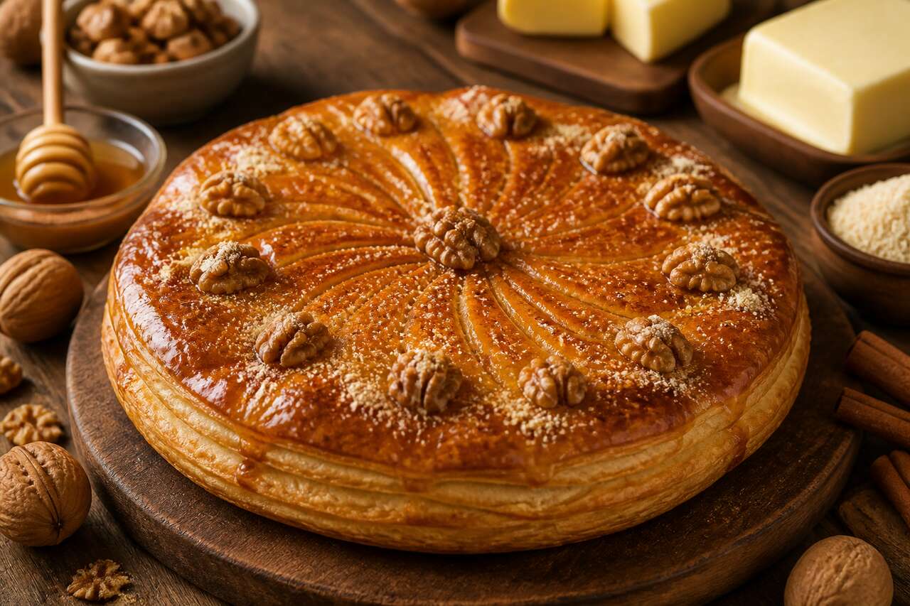 Recette galette des rois : noix et miel